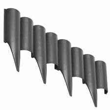 Image of 2.5m Long Garden Lawn Palisade Edging Border Wall Flowerbed, Wood Texture