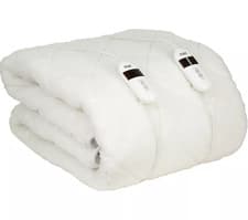 Image of Russell Hobbs RHBDB8004 Sherpa Electric Blanket Double Heated Throw White