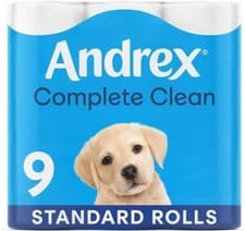 Image of Andrex Classic Clean - Toilet Roll - 10 x 9 pack (90 Rolls) Fast Free Delivery!