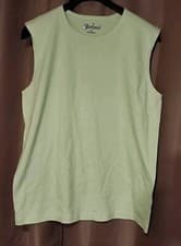 Image of Woman's Garland 2XL Light Lime Green Sleeveless Top Shirt Thin Cotton NWOT