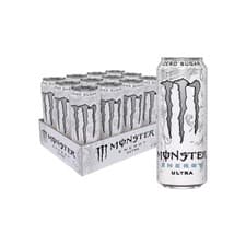 Image of Monster Energy Drink Ultra Zero White Zero 12 x 500ml Cans FREE DELIVERY