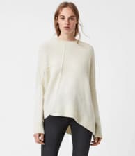 Image of Allsaints Women's Lock Ivory White Cashmere Jumper, Size S, NWT