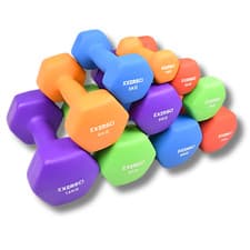 Image of Exersci Neoprene Dumbbells 1-10kg Weights Pair Fitness Yoga Gym Dumbbells