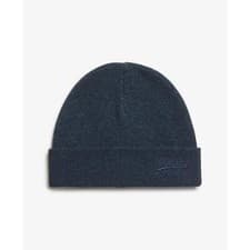 Image of Superdry Essential Logo Beanie Navy Marl