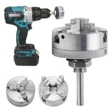 Image of Lathe Chuck 3-Jaw 4-Jaw Chuck Connecting Rod Self Centering Turning Chuck
