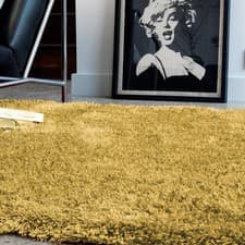 Image of Diva Yellow Rug & Carpet 120x170cm, Chic Living Room Bedroom By Asiatic RRP 400