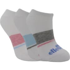 Image of Ellesse Womens Elasticated Ankle 3 Pairs Socks Ladies Trainer Low Cut Sock Pack