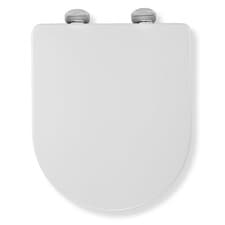 Image of Croydex Eyre Soft Close Toilet Seat D Shape Quick Release Button for Easy Cl...