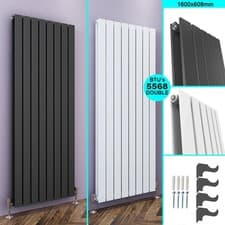 Image of Designer Radiator Vertical Horizontal Flat Panel Oval Column Central Heating Rad