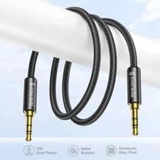 Image of Syncwire 3.5mm to 35mm stereo jack Male Audio Aux Cable lead Premium Braided 1M