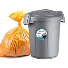 Image of HOME CENTRE Waste Bin Plastic Indoor Outdoor Garden Garage Clip On Lid 8-23-46L
