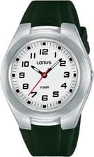 Image of Lorus Kids Watch with White Dial and Green Strap RRX85GX9