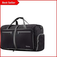 Image of Durable 60L Travel Duffle Bag - Foldable, Water-Repellent, with Shoe Compartment