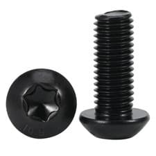 Image of Torx Button Dome Head Bolt Screw Six Lobe Drive M3M4M5M6M8M10 Black Steel 10.9