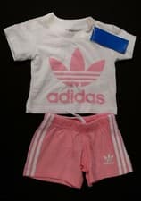 Image of adidas Infants T-Shirt and Shorts Set Size 0 - 3 Months