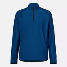 Image of BOSS Sweatshirt Mens Dark Blue Quarter Zip Top With Logo - Sweat Active Size L