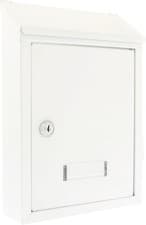 Image of Burg Wachter Post Box MB09 Galvanised Steel Weatherproof White - MINOR DAMAGE