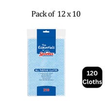 Image of Spontex Essentials All Purpose Cleaning Cloths - 12 packs of 10 Total 120 Cloth