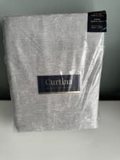 Image of Lovely Curtina Luxury Chenille Soft Grey Eyelet Fully Lined Large Curtains