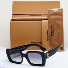 Image of Burberry Sunglasses Delilah Black Gold Square Grey Gradient BE 4327 3001/11 51mm