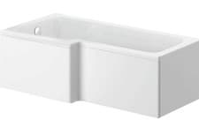 Image of 1700mm LH L Square Bath Shower Modern - Bath Only