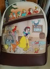 Image of Loungefly Disney Backpack Snow White Cottage Scene BNWT