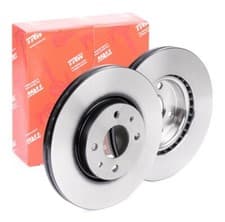 Image of 2x front Brake disc TRW DF2734 alfa romeo, fiat 500, fiat bravo,peugeot bipper, 