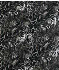Image of Into the Wild cotton fabric by metre 3 wishes Zebra Skin Print Safari kids 45"