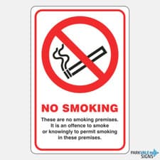Image of No Smoking - These Are No Smoking Premises Sign