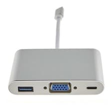 Image of USB-C to VGA USB 3.0 Type-C Splitter | Multiport Converter for Laptop/Tablet