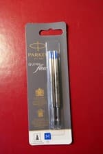 Image of A pair of Parker Pen Ballpoint Refills - Quink Flow Medium Blue Ink - 3500 metre