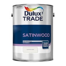 Image of DULUX TRADE SATINWOOD BRILLIANT WHITE 5L