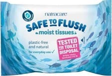 Image of Natracare Safe to Flush Moist Tissues 30 Wipes (Pack of 16)