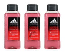 Image of 3 x ADIDAS SHOWER GEL MUSCLE RELAX - ACTIVE SKIN & MIND WITH TIGER HERB EXTRACT
