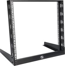 Image of 12U Desktop Rack for Audio & Network Devices 19 Inch 2 Post Open Frame Shelf wit