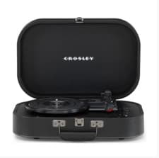 Image of Crosley Discovery "Black" Portable Vinyl Record Turntable Bluetooth & Speakers