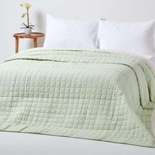 Image of Cotton Quilted Reversible Bedspreads Throw Brown Black Pink Purple Red Sage Teal