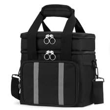 Image of Insulated Leakproof Lunch Bag 12.5L Double Compartment Meal Prep Cooler