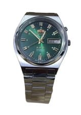 Image of Unisex Orient Mechanical Watch 35mm Stainless Green Steel Strap Folding Clasp