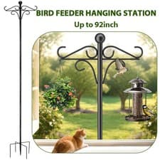Image of Heavy Duty Shepherds Hook, Premium Metal Shepherds Crook Garden Stakes 233cm