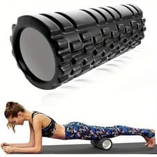 Image of Foam Fitness Roller for Deep Tissue Massage Grid Muscle Trigger Point Muscles