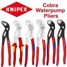 Image of Knipex Cobra Waterpump Pliers Push Button Lock Adjustable Wrenches 100mm-560mm