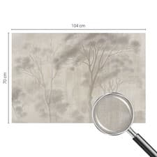 Image of Peel and Stick Wallpaper No Glue Needed Delicate Trees On A Beige Background
