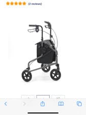 Image of NEW NRS Healthcare 3 Wheel Lightweight Rollator P94240