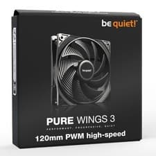 Image of Be Quiet! BL106 Pure Wings 3 PWM High Speed 12cm Case Fan, 2100 RPM - Black