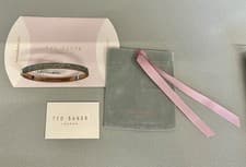 Image of Ted Baker Elemara Enamal Hinge Bangle Rose Gold & Silver Enamal