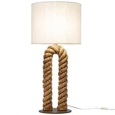 Image of Nautical Pier Corded Rope 27.5" Table Lamp - Ocean/Seaside/Beach/Lake Decor