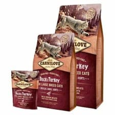 Image of Carnilove Duck & Turkey Adult Dry Cat Food Large Breed Grain Free & Potato Free