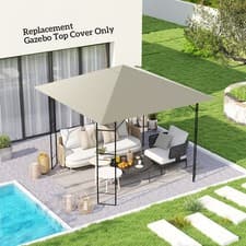 Image of 3 x 3(m) Gazebo Canopy Replacement Cover with Drain Holes, UPF30+