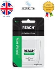 Image of REACH Mint Waxed Dental Floss 55yd Single Pack Shred Resistant Fresh Mint